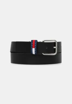 Tommy Jeans curea de piele culoarea negru, AM0AM13688 imagine