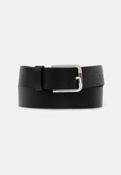 Tommy Jeans curea de piele culoarea negru, AM0AM13690 imagine