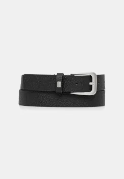 Tommy Jeans curea de piele culoarea negru, AW0AW17586 imagine