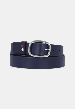 Tommy Jeans curea de piele femei, culoarea bleumarin, AW0AW15836 imagine