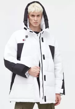 Tommy Jeans geaca barbati, culoarea alb, de iarna, oversize imagine