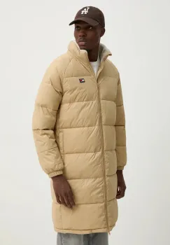 Tommy Jeans geaca barbati, culoarea bej, de iarna, DM0DM20604 imagine