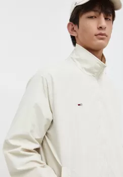 Tommy Jeans geaca barbati, culoarea bej, de tranzitie imagine