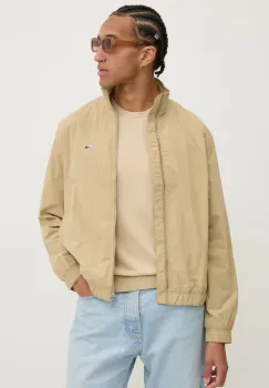 Tommy Jeans geaca barbati, culoarea bej, de tranzitie, oversize, DM0DM20655 imagine