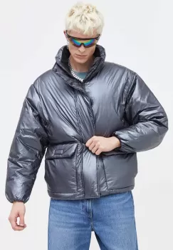 Tommy Jeans geaca barbati, culoarea gri, de iarna, oversize imagine