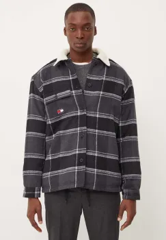 Tommy Jeans geaca barbati, culoarea negru, de tranzitie, oversize, DM0DM19652 imagine