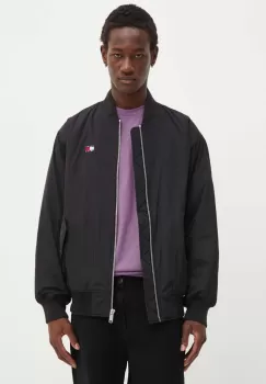 Tommy Jeans geaca bomber barbati, culoarea negru, de iarna, DM0DM20480 imagine