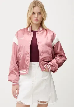 Tommy Jeans geaca bomber culoarea portocaliu, de tranzitie, oversize, DW0DW20960 imagine