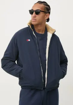 Tommy Jeans geaca cu doua fete barbati, culoarea bej, de tranzitie, oversize, DM0DM21129 imagine