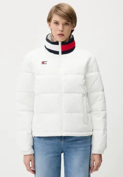 Tommy Jeans geaca culoarea alb, de iarna, DW0DW21621 imagine