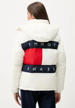 Tommy Jeans geaca culoarea alb, de iarna, DW0DW22041 imagine