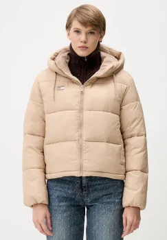 Tommy Jeans geaca culoarea bej, de iarna, DW0DW21625 imagine
