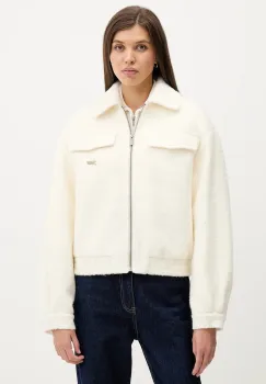 Tommy Jeans geaca culoarea bej, de tranzitie, oversize, DW0DW22048 imagine