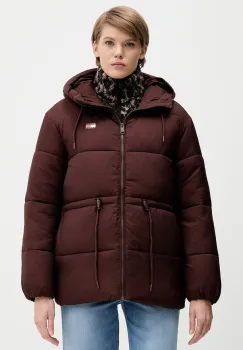 Tommy Jeans geaca culoarea maro, de iarna, oversize, DW0DW21626 imagine