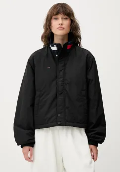 Tommy Jeans geaca culoarea negru, de tranzitie, oversize, DW0DW21436 imagine
