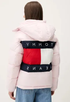 Tommy Jeans geaca culoarea roz, de iarna, DW0DW22041 imagine
