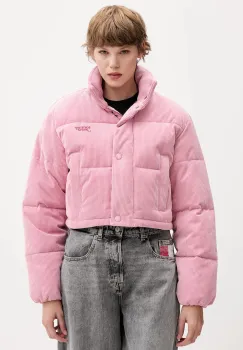 Tommy Jeans geaca culoarea roz, de iarna, oversize, DW0DW21658 imagine