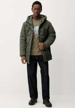 Tommy Jeans geaca culoarea verde, de iarna, oversize, DM0DM22249 imagine
