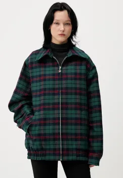 Tommy Jeans geaca culoarea verde, de tranzitie, oversize, DN0DN00097 imagine