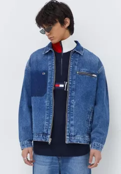 Tommy Jeans geaca de blugi din bumbac culoarea albastru marin, de tranzitie imagine