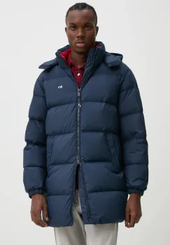 Tommy Jeans geaca de puf barbati, culoarea albastru marin, de iarna, DM0DM20466 imagine