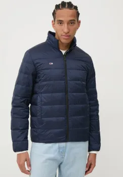 Tommy Jeans geaca de puf barbati, culoarea albastru marin, de tranzitie, DM0DM20658 imagine