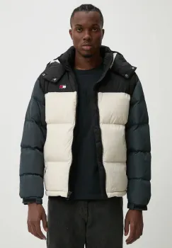 Tommy Jeans geaca de puf barbati, culoarea bej, de iarna, DM0DM19639 imagine