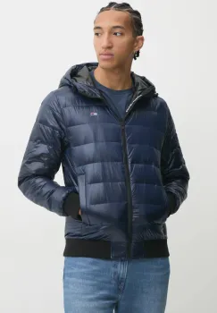 Tommy Jeans geaca de puf barbati, culoarea bleumarin, de tranzitie, DM0DM20659 imagine