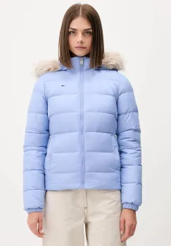 Tommy Jeans geaca de puf culoarea bej, DW0DW18312 imagine
