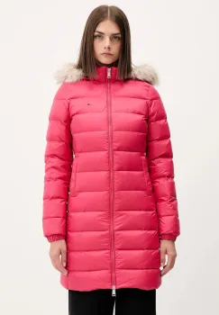 Tommy Jeans geaca de puf culoarea bej, DW0DW18864 imagine
