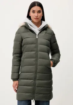 Tommy Jeans geaca de puf culoarea bej, DW0DW18864 imagine