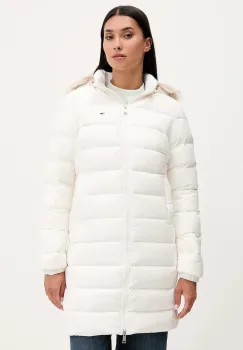 Tommy Jeans geaca de puf culoarea bej, DW0DW18864 imagine