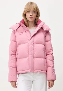 Tommy Jeans geaca de puf culoarea roz, de iarna, DW0DW21623 imagine