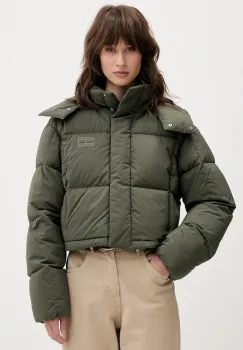 Tommy Jeans geaca de puf culoarea verde, de iarna, oversize, DW0DW21624 imagine
