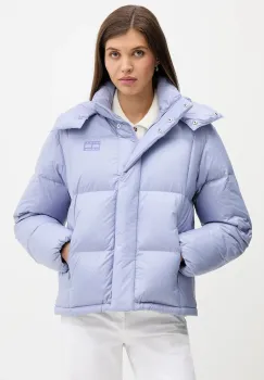 Tommy Jeans geaca de puf culoarea violet, de iarna, DW0DW22040 imagine