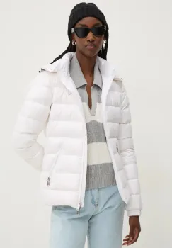 Tommy Jeans geaca de puf femei, culoarea alb, de iarna, DW0DW19926 imagine