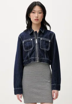 Tommy Jeans geaca de tranzitie pentru femei, din denim imagine