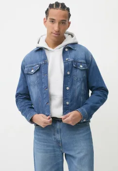 Tommy Jeans geaca din denim barbati, de tranzitie, DM0DM20623 imagine