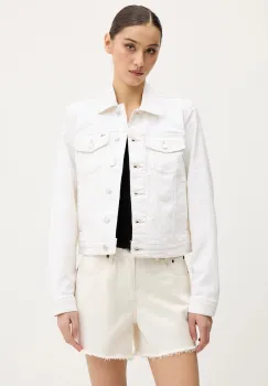 Tommy Jeans geaca din denim culoarea bej, de tranzitie, DW0DW20121 imagine