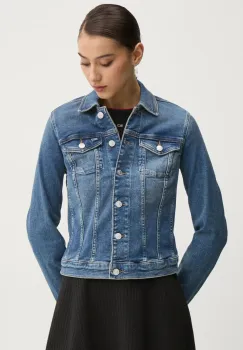 Tommy Jeans geaca din denim femei, de tranzitie, DW0DW20158 imagine