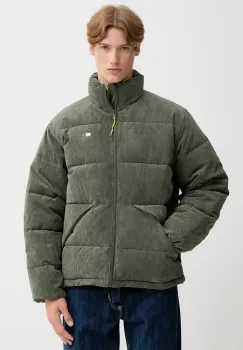 Tommy Jeans geaca din velur culoarea verde, de iarna, DM0DM22031 imagine