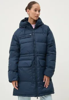 Tommy Jeans geaca femei, culoarea albastru marin, de iarna, DW0DW18842 imagine