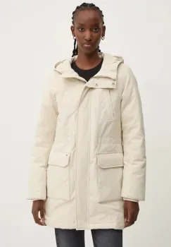 Tommy Jeans geaca femei, culoarea bej, de iarna, DW0DW18866 imagine