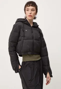 Tommy Jeans geaca femei, culoarea negru, de iarna, DW0DW18313 imagine