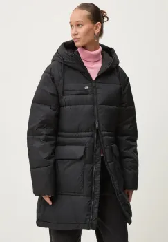 Tommy Jeans geaca femei, culoarea negru, de iarna, DW0DW18842 imagine