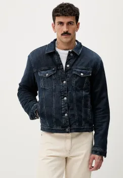 Tommy Jeans geaca jeans culoarea bleumarin, de tranzitie, DM0DM21970 imagine