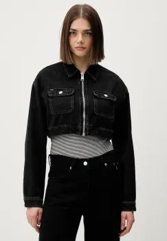 Tommy Jeans geaca jeans culoarea negru, DW0DW22523 imagine