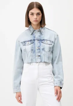 Tommy Jeans geaca jeans de tranzitie, oversize, DW0DW21063 imagine