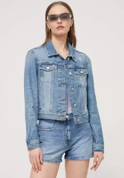 Tommy Jeans geaca jeans femei, de tranzitie imagine