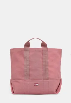 Tommy Jeans geanta de bumbac culoarea roz, AW0AW17542 imagine